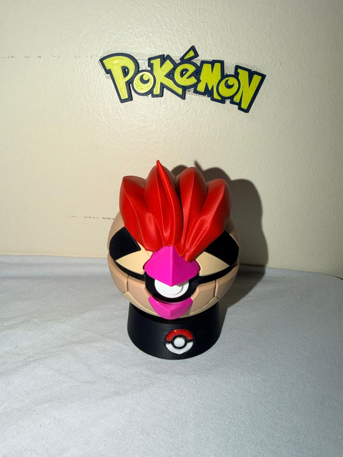 Pokébola Personalizada Inspirada no Pidgeotto Nº 0017 | Peça Decorativa