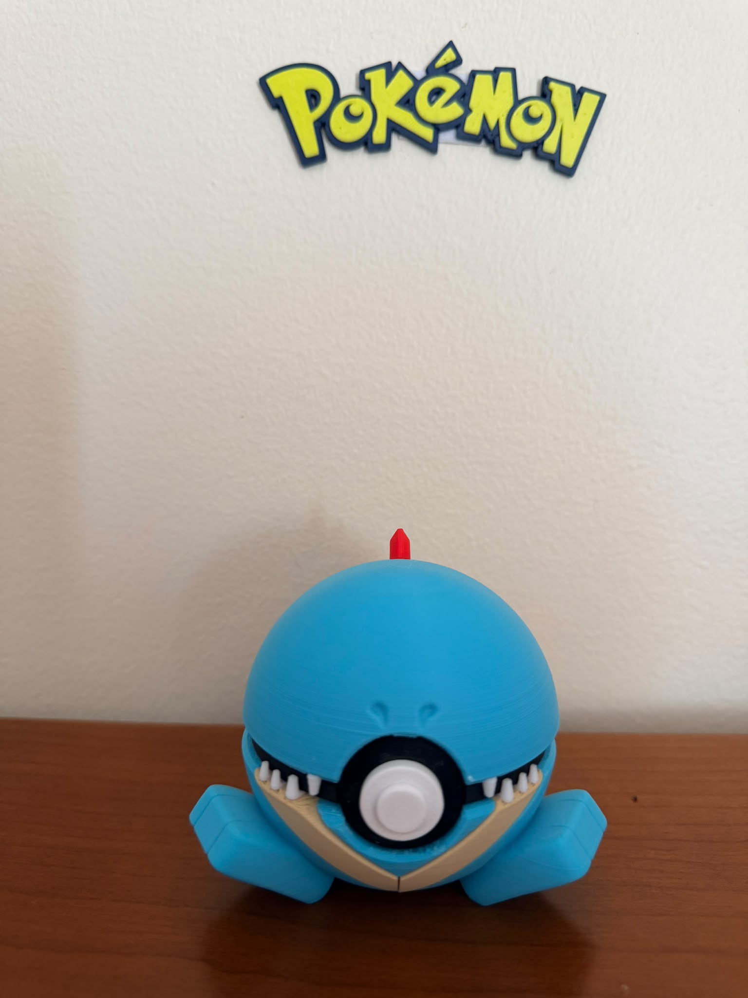 Pokébola Personalizada Inspirada no Totodile Nº 0158 | Peça Decorativa