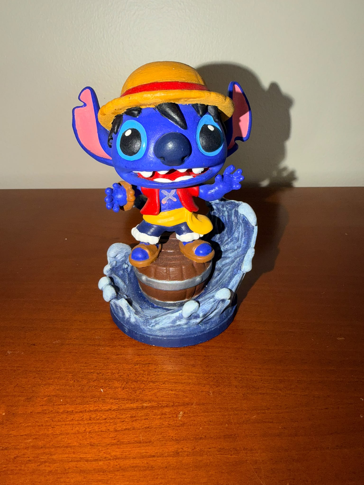 Figura Mugiwara no Stitch | Stitch Pirata Inspirado em One Piece